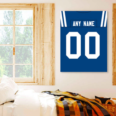 Indianapolis Jersey Custom Canvas Print Wall Art for Boy Girl Men Women Football Personalized Canvas Art